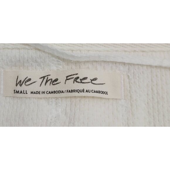 Free People Anakin Thermal Top Ecru White Size Small - Picture 8 of 10